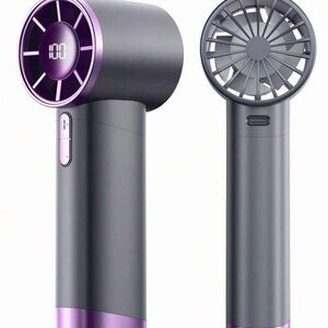 Wuji DS1013 Handheld Fan, 100 Speeds, USB Rechargeable, Compact, Purple DarkGray